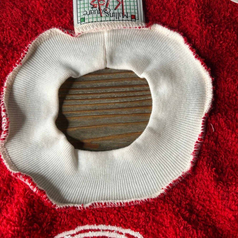 Vintage Christmas Baby Bibs Set Santa Angel Teddy Bear Terry‎ Cloth